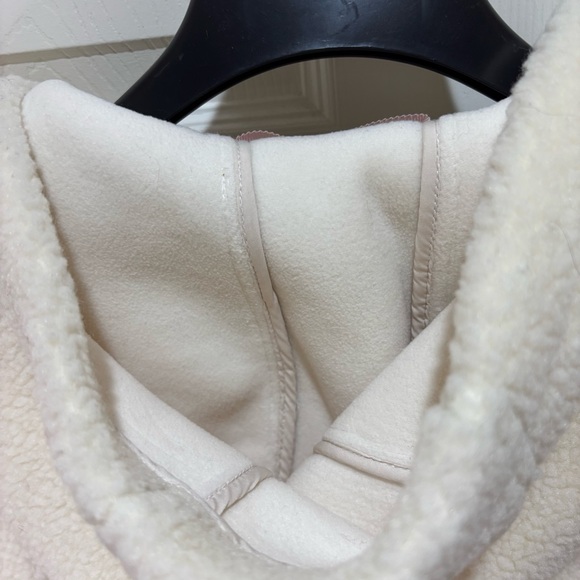 NWT Boden Elgin Borg Hooded Cream Brown Zip Toggle Duffel Coat sz 14 - Picture 10 of 15